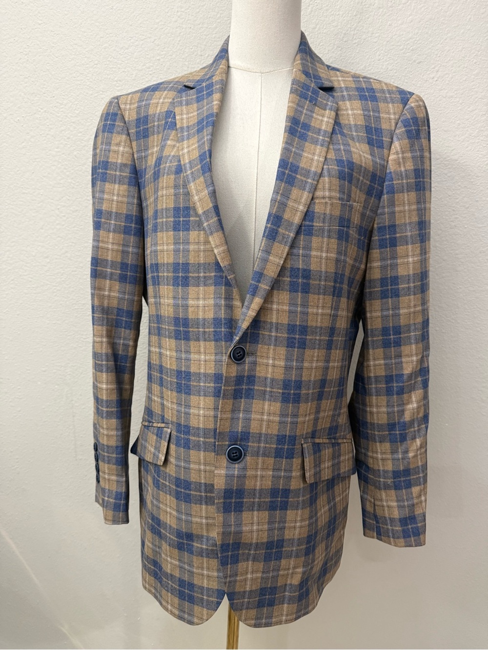 Bachrach Men's Plaid Blazer 38R